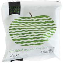Fruit Crisps Sweet Apple Tangy Apple Pear Typical Nutritional Information per 100gm 1445 kj / 342 kcal Protein 1.50 Carbohydrates 75.