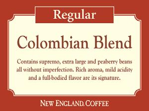 New England Coffee Regular Coffee Options