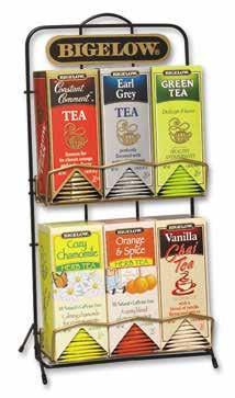20/bag 6 Flavor Display Rack Flavors: 389643-Green Tea 389650-English