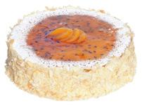 TROPICAL Creamy cheesecake with tropical fruit mix and