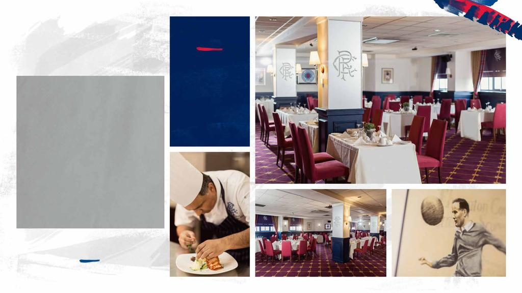 THE LINE UP Champagne reception Four-course fine dining with wines and liqueurs Executive Bill Struth Main Stand seating SITUATED IN THE HEART OF THE MAIN STAND, THE THORNTON SUITE SYMBOLISES THE