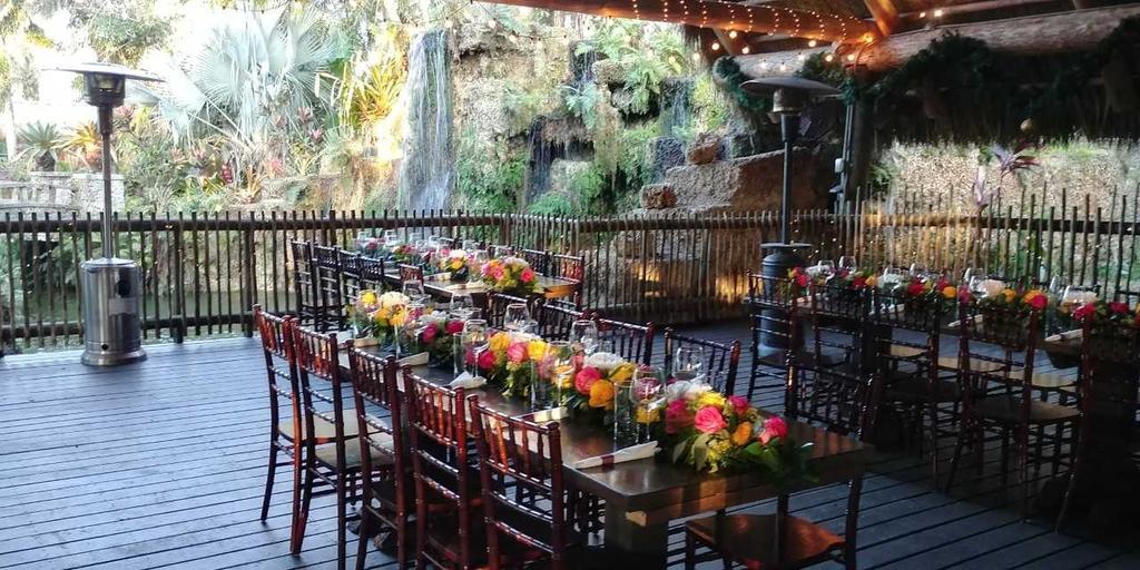 Waterfall Tiki Capacity 60 guests Daytime 11am-4pm Friday, Sunday $800 Saturday $1,000 Evening 6pm-11pm Friday $1,500 Saturday $2,000 Pricing includes Onsite Management, Bridal Hospitality Suite,