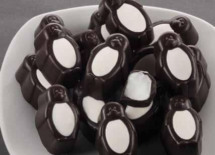 00 7125 5109 - Dark Chocolate Mint Penguins 6-ounce box.