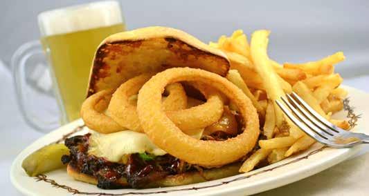 BURGERS & SANDWICHES All burgers & sandwiches are served with fries Order with no fries, substitute baked potato, mashed baby red potatoes, cowboy beans or corn & on a roll Order with no roll,