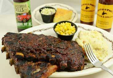 Louis Ribs Our ribs are dry-rubbed, seasoned, smoked & lightly brushed with Smooth & Spicy BBQ Sauce. Try the flavors of our different sauces at your table & don t worry, we provide the wet naps!