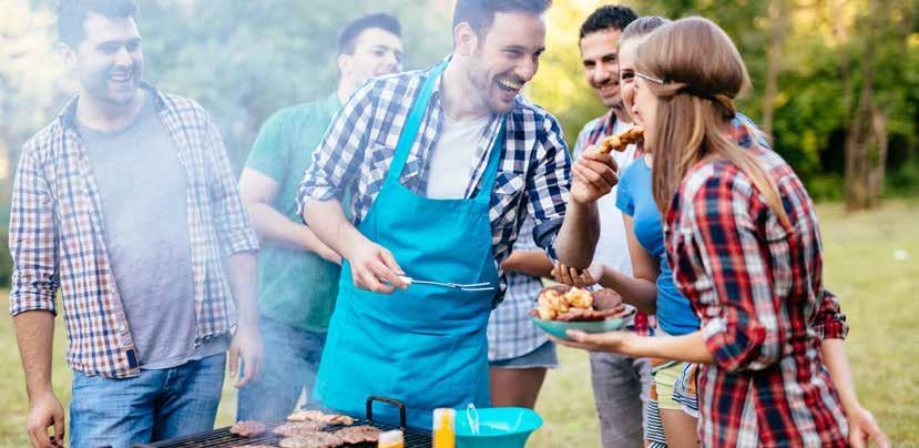 BBQ CATERING OPTIONS THREE EASY BARBEQUE OPTIONS 1. You do the cooking with one of our hire BBQs or one of the many BBQs throughout the park 2.