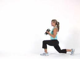 Squat to dumbbell upright row Static lunge with bicep curl Starting in squat position,