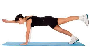 Straight arm plank with opposite and extending Lunge