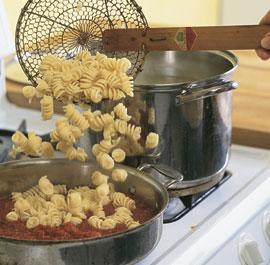 Cooking Rice or Pasta When you cook rice or pasta the starch absorbs water and becomes soft, and increases in size Pasta