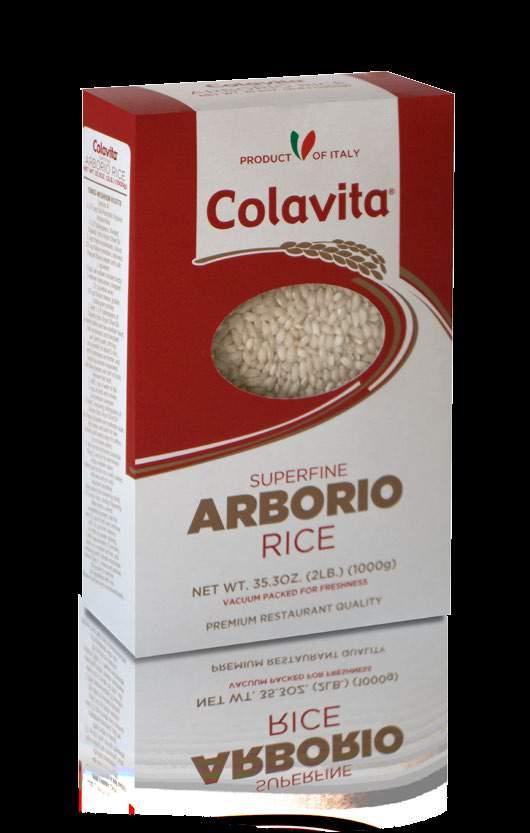 542 55 PASTA & RICE Other Products Colavita offers a full range of other premium restaurant ingredients and menu items such as Gnocchi, Polenta, Arborio Rice and Crushed Tomatoes.