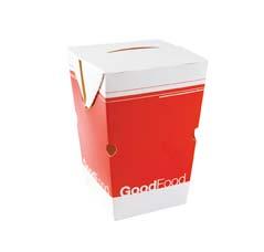 Packaging 225 Detpak Food Containers DTD3503SS Container, Small Snackbox, Red Ct/500 DTD3505SL Container, Large Snackbox, Red Ct/400 DTD3510S