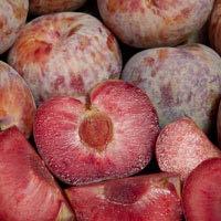 Page 9 Prunus - Pluot Dapple Dandy Pluot Sold in stores as Dinosaur Egg, the large, firm fruits of this interspecific hybrid of plum and apricot offer spicy, plum-apricot flavor and a good acid to