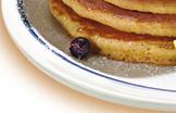 Flavors Double Blueberry Pancakes Four buttermilk pancakes filled with blueberries, topped with warm blueberry compote and whipped topping 8.