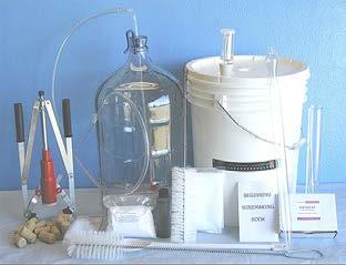 Basic equipment 2 Carboys (fermentation vessels) Fermentation lock Autosiphon or 7 feet clear plastic 5/16 th inch hose Sanitizer (No Rinse) Large funnel Corks and corker or- caps and capper