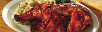 99 Grilled Chicken Dinner* A tender, all natural chicken breast, grilled with your choice of peppercorn Parmesan, Cajun seasoning, BBQ or spicy honey teriyaki sauces. Served on a bed of rice. $8.