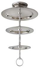 SET OF 3 ROUND CAKE STANDS, FAUX DIAMOND ACCENTS (NICKELPLATE) ACS-5401 14, 18, & 22 $217 81 SET KNIFE & LIFTER