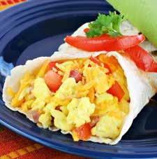 .. Scrambled egg, chorizo sausage, cheddar cheese, peppers, and home-style potatoes in a warm flour tortilla 108.