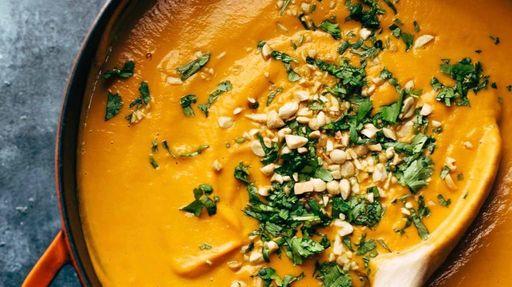 Spicy Instant Pot Carrot Soup Planned for Lunch on Tuesday, December 5, 2017 Source: pinchofyum.