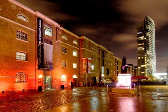 The museum is located on West India Quay, just moments from Canary Wharf.