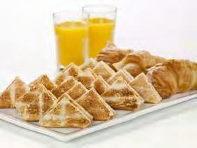 Breakfast Menu Croissants served with preserves per serve Fruit Loaf 2 slices Savoury Muffins Mini Quiches Sausage Roll