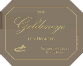 Goldeneye, Anderson Valley Pinot Noir Ten Degrees (14% ABV) (2013) Producer Goldeneye Pinot