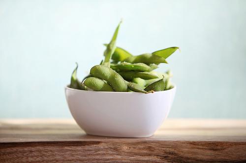 Roasted Edamame Edamame are green soy beans and are a great source of isoflavones or phytochemicals which have cancer fighting properties.