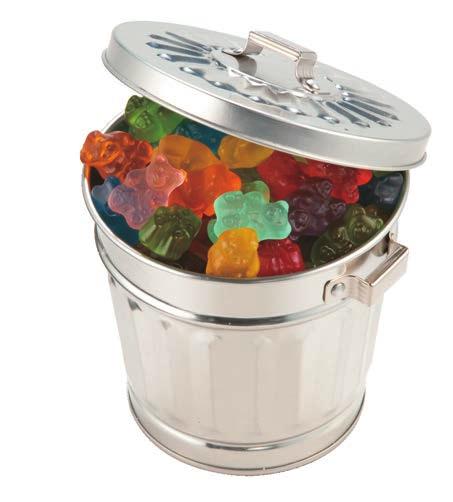 residuos This trash can tin is filled with gummi treasure soft, chewy and