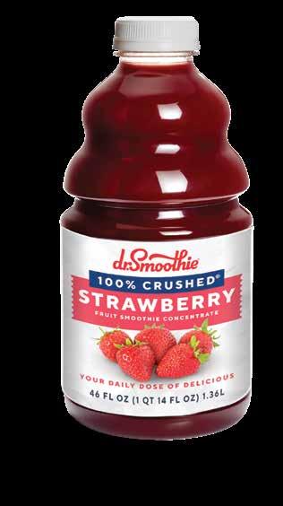 100% Crushed Made with real fruits & veggies For more detailed product info visit drsmoothie.com.