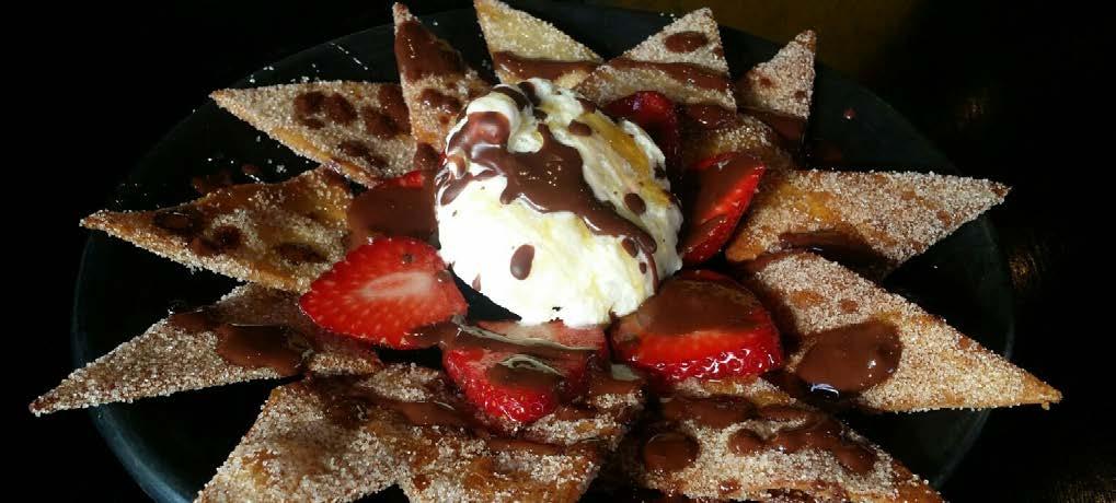 chocolate served with strawberries and ice cream STICKY DATE