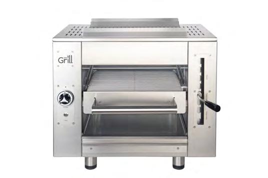 Gr ll and More PRO Line PRO S NEW Technical Data Dimensions in mm W 660 x D 622 x H 584 Structure Gas type Cooking grid Warm-up time Lighting Drip tray Burner 304 Stainless Steel natural gas or LPG