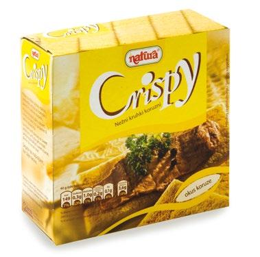 Crispy Whole Wheat Cracker bread Made from whole wheat flour High fibre Available in packaging of: g Crispy Corn