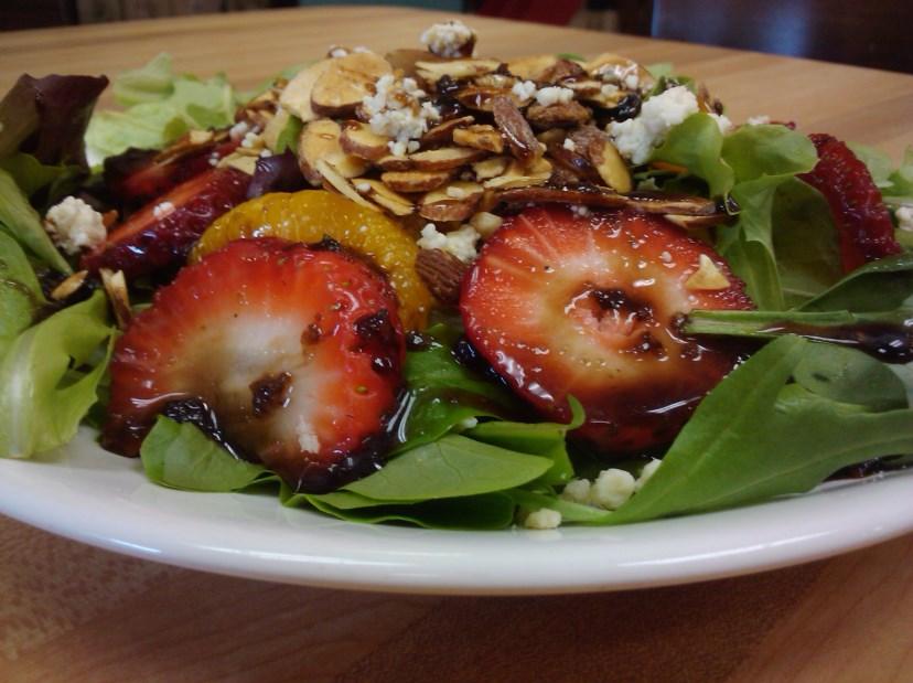 MAIN COURSE SALADS WITH MEAT MELISSA S MARKET SALAD Chef Melissa s Market Salad with Greens, Grilled Chicken, California Strawberries, Candied Almonds and Blue Cheese with our Balsamic Dressing 13.