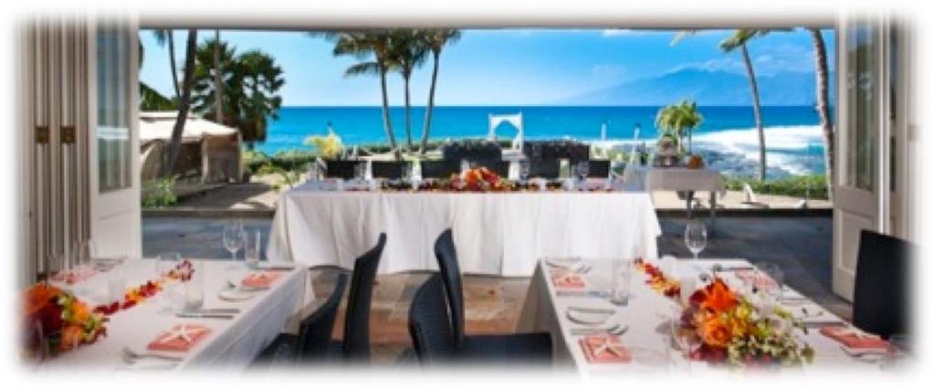 The Reception Enjoy Peter Merriman s signature Hawaii Regional Cuisine in one of our private reception locations. Both areas offer ocean views with open air seating.