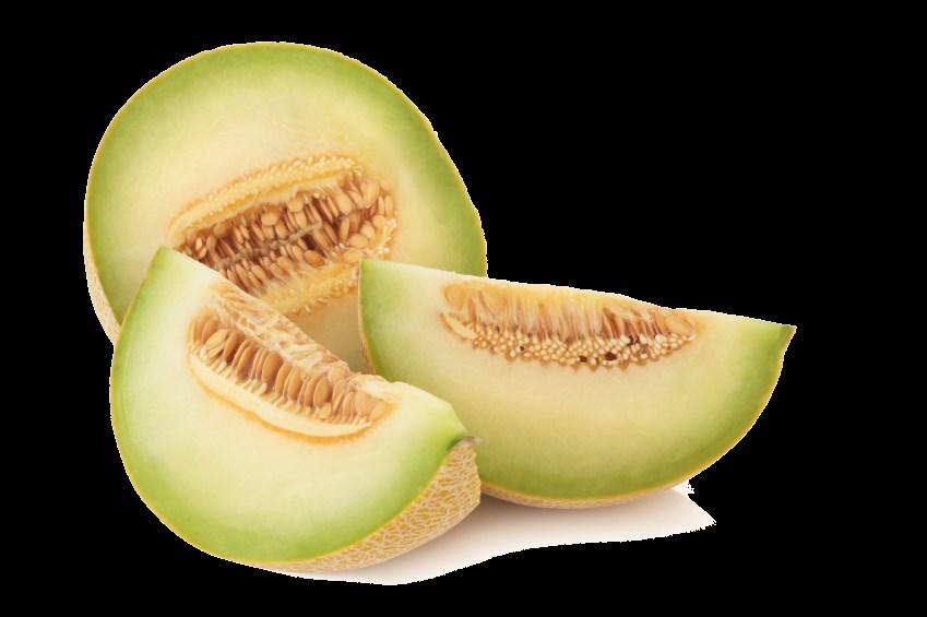 Honeydew Melon Similar to cantaloupe with a sweet flavor and crisp