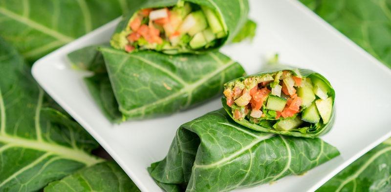 Day 1 - Afternoon Pumpkin Seed Pesto Wrap Time: 31 Seconds Servings: 1 2 collard leaves 1/2 cucumber (sliced) 1/2 avocado (sliced) 2 Tbsp homemade pumpkin seed pesto 1/2 cup homemade tomato arugula