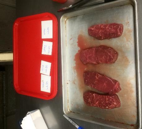 The first 4 steaks will be placed on the grill at 6:15 on the