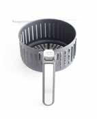Air Fryer Pan: The Air Fryer Pan holds the Air Fryer Basket and, when assembled together, are inserted into the Fryer Base.