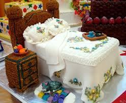 No cake will be cut. Blocks, tins or suitable material may be used in place of actual cake. Non - Synthetic or handmade stamens are permissible.