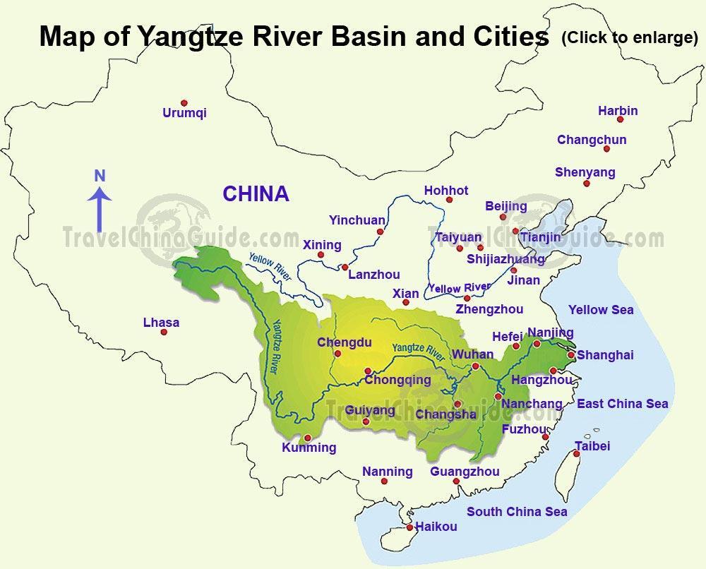 How many of the major cities of China are on major rivers?