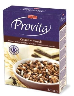 Provita crunchy muesli with strawberry and yoghurt Crunchy oat flakes contain valuable nutrients and
