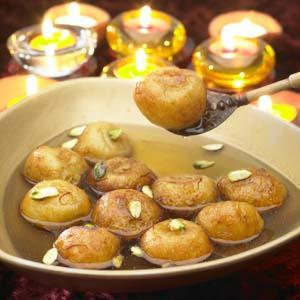 Potato Gulab Jamuns Spud-stitution: this recipe uses potatoes instead of the traditional khoya (thickened milk) or paneer (Indian cottage cheese)! For Gulab Jamuns 1 lb.