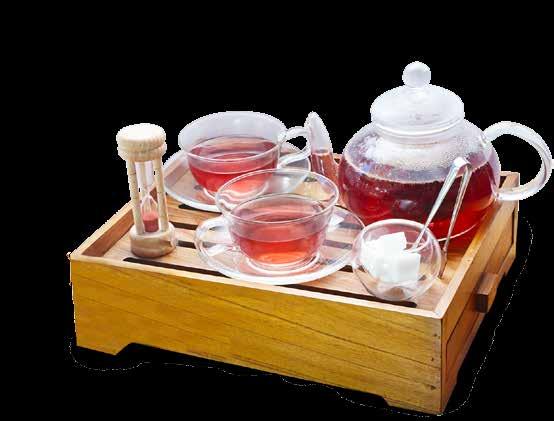 Stylish tea presentation served in a pot accompanied by