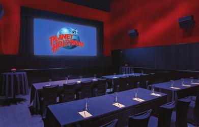 Capacities Screening Room Seated 50 Buffet 40 Reception 50 Rich velvet surrounds your group in this state of the art screening room.