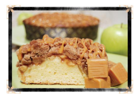 Apple Caramel Crumb Cake 32oz Ingredients: enriched bleached flour, (bleached wheat flour, malted barley flour, niacin, reduced iron, thiamine mononitrate, riboflavin, folic acid), water, sugar,
