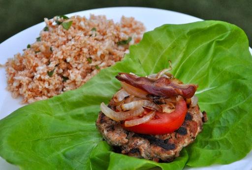 Fully Loaded-Lettuce Wrapped-Turkey Bacon Burgers Source: realhealthyrecipes.