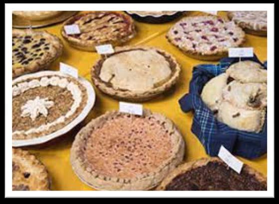 HOME ARTS ADULT BAKED FOODS Entries due online by Sunday, July 29, 2018 Entries received at Belotti Hall on days designated below. Exhibitors admitted at Main Gate with Baked Goods for second show.