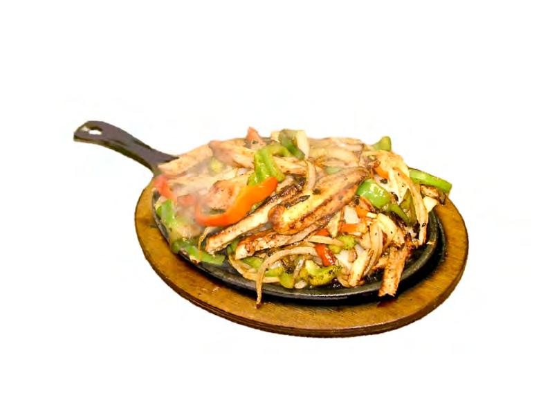 1 3. Fajitas are served with grilled onions and bell peppers, rice, beans, guacamole, sour cream and pico de gallo. Beef or Chicken 13.45 23.89 Combo - Beef, Chicken & Shrimp 14.55 24.