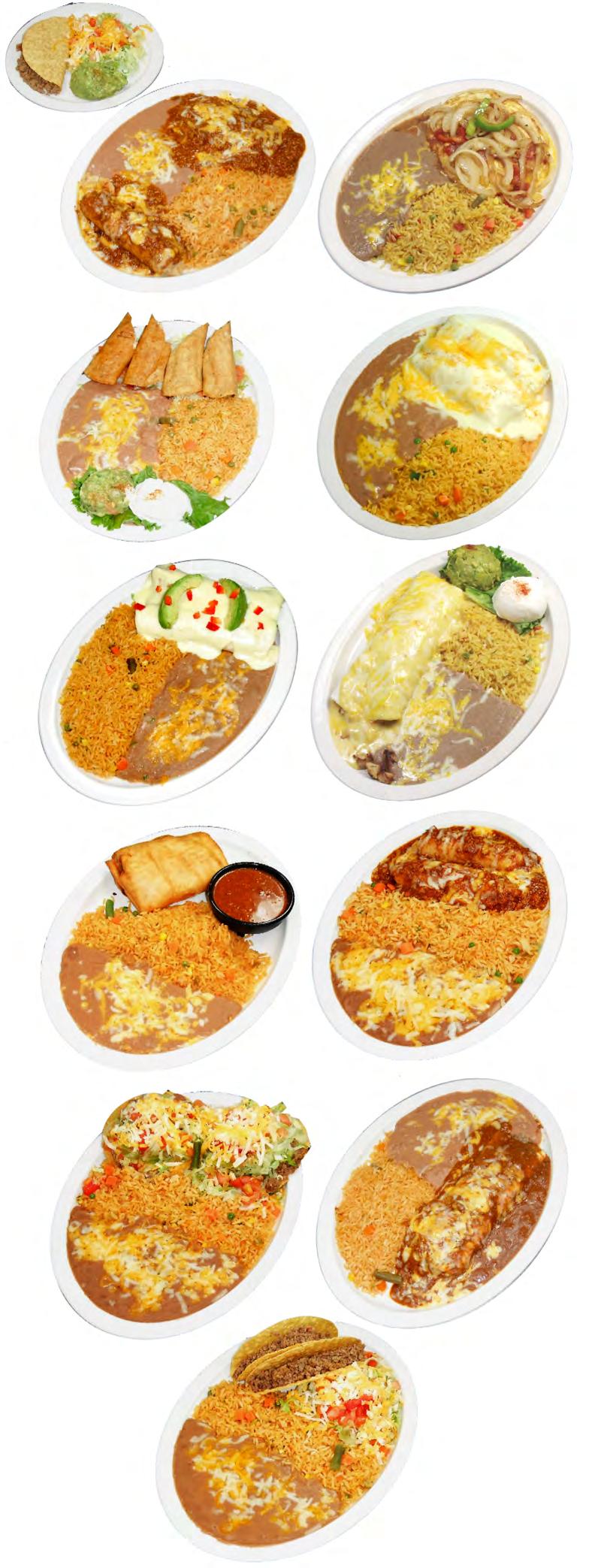 Served with your choice of 2 Sides: rice, beans, corn, mashed potatoes, creamed corn or steamed beans. 28. Mamaveca Special Mexican Dinner < V 29. Huevos Rancheros 28.