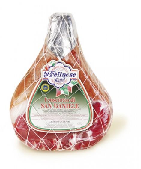 IL PROSCIUTTO CRUDO Prosciutto San Daniele Recognisable by its typical guitarlike shape, the presence of the trotter and the Consortium brand, Prosciutto di San Daniele is made solely of the meat of