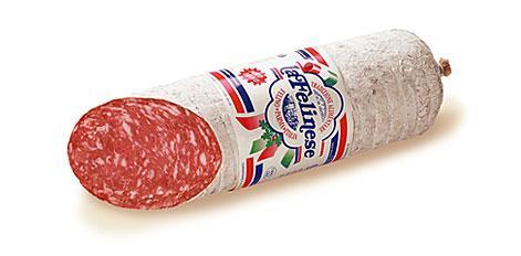 I SALUMI Salame Milano Pure pork salame characterized by its fine texture and long cure. Bright in colour and delicate in flavour.